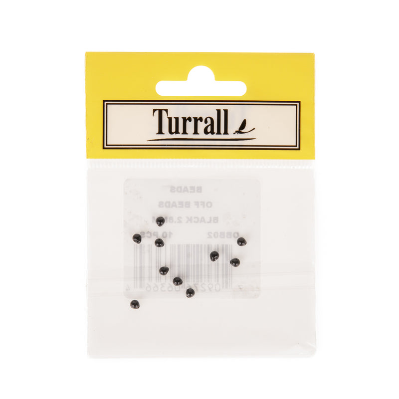 TUNGSTEN OFF BEADS BLACK FLY TYING MATERIAL