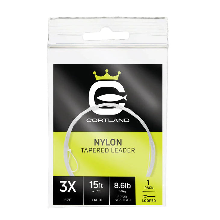 CORTLAND NYLON TAPERED LEADER - 1 PACK NYLON LEADERS 15FT