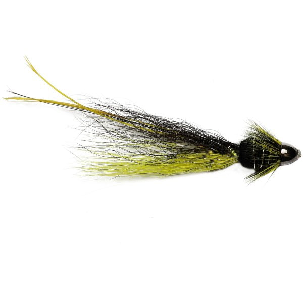 SALMON TUBES - PLASTIC FLY SNELDA SUPER BLACK & YELLOW