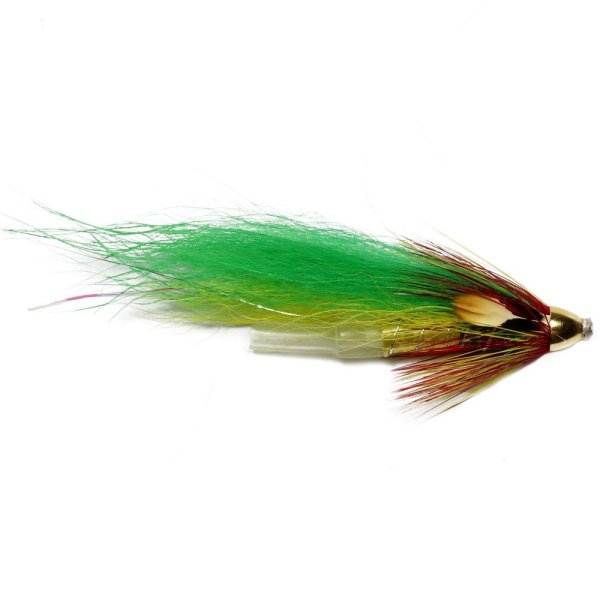 SALMON TUBES - PLASTIC FLY GREEN HIGHLANDER CONEHEAD