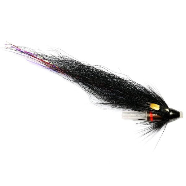SALMON TUBES - PLASTIC FLY BLACKWATER STOAT MINI CONEHEAD