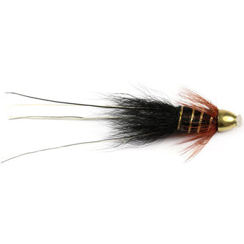 SALMON TUBES - PLASTIC FLY BLACK FRANCIS MINI CONEHEAD