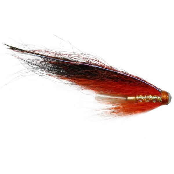 SALMON TUBES - COPPER FLY BLACK & ORANGE BRASS LOOP