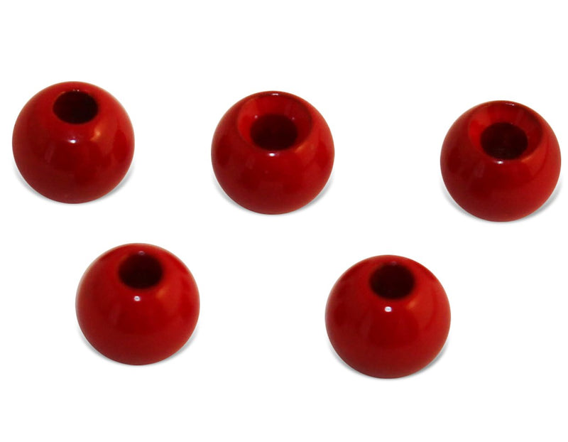 BRASS COUNTERSUNK BLOOD RED FLY TYING BEADS