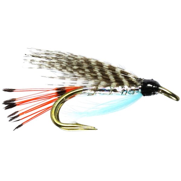 SEA TROUT WEE DOUBLE FLY TEAL BLUE & SILVER