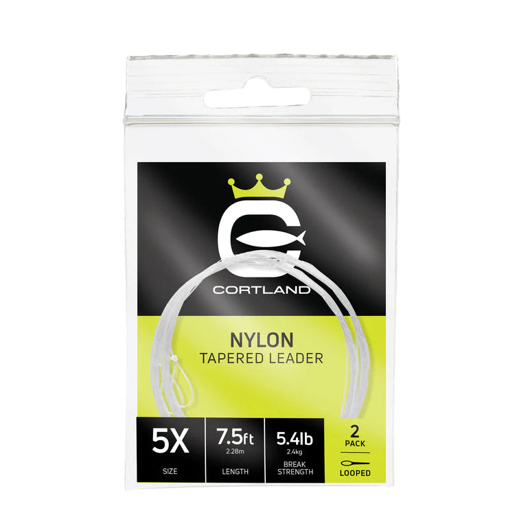 CORTLAND NYLON TAPERED LEADER - 2 PACK NYLON LEADERS 9FT