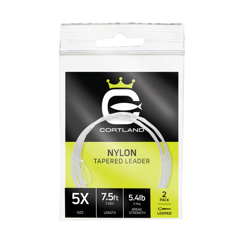 CORTLAND NYLON TAPERED LEADER - 2 PACK NYLON LEADERS 12FT