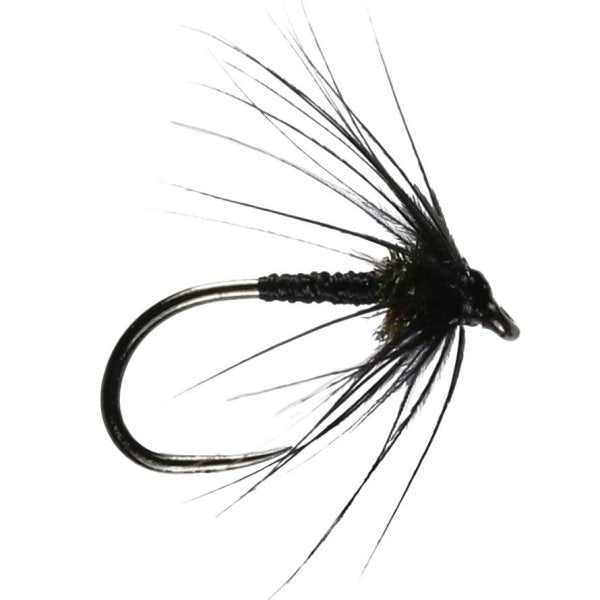 WET SPIDER BARBLESS FLY BLACK SPIDER