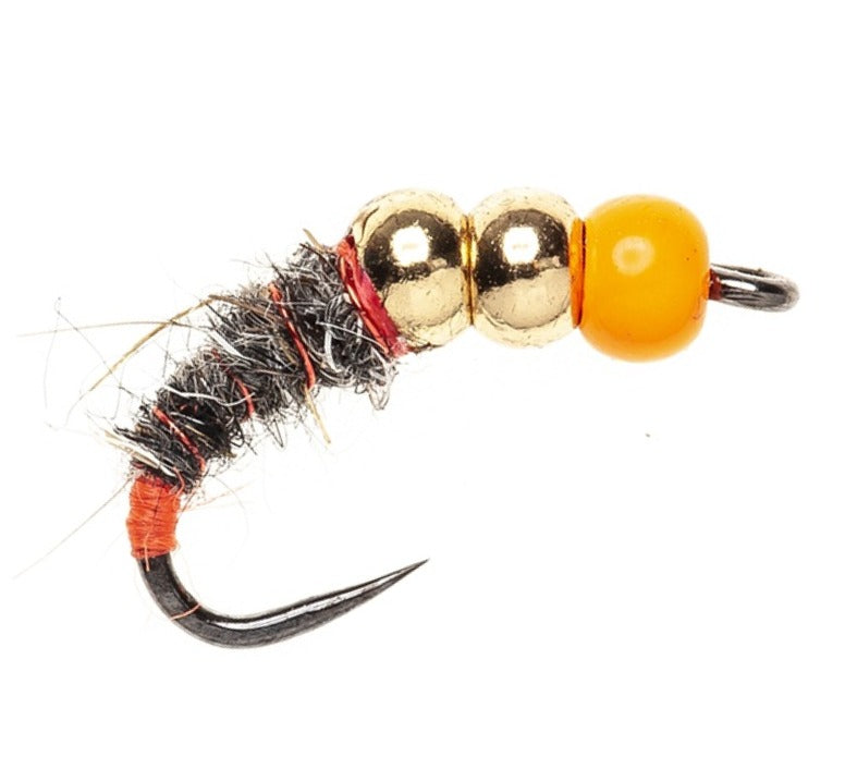 TUNGSTEN NYMPH FLY TRI-BEAD BOMBER BARBLESS