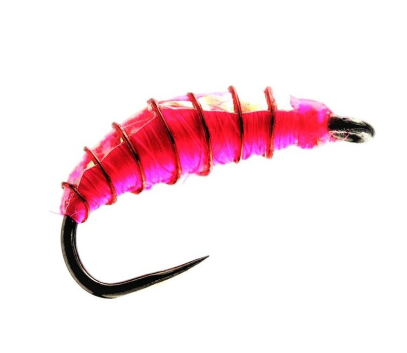 TUNGSTEN NYMPH FLY SHOCKING PINK BOMB BARBLESS