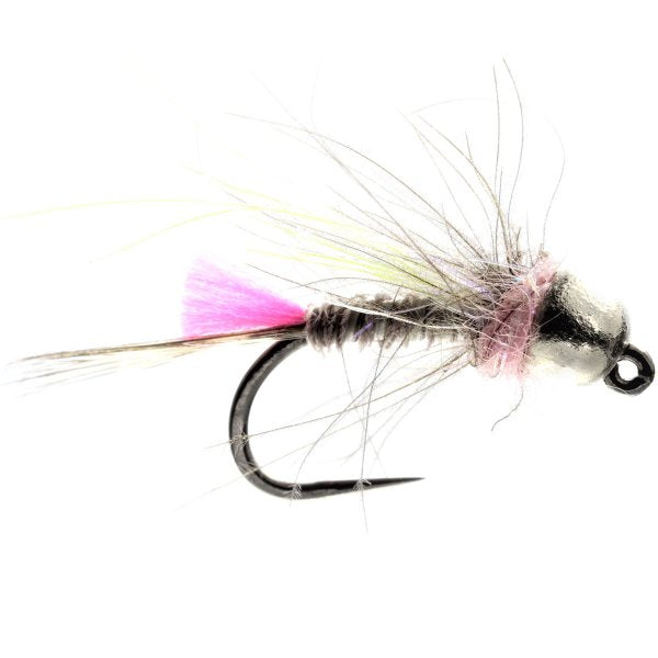 TUNGSTEN NYMPH FLY PINK CDC JIG BARBLESS