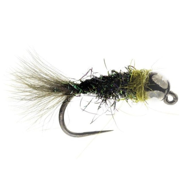 TUNGSTEN NYMPH FLY MR GREEN JIG BARBLESS