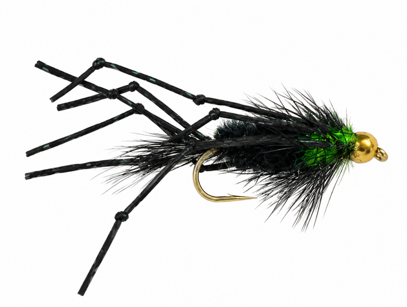BEADHEAD MONTANA FLU GREEN RUBBER LEGS