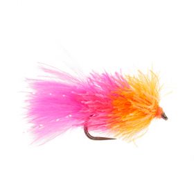 BLOB / BUNG BARBLESS FLY TWO TONE PINK & ORANGE BLOB