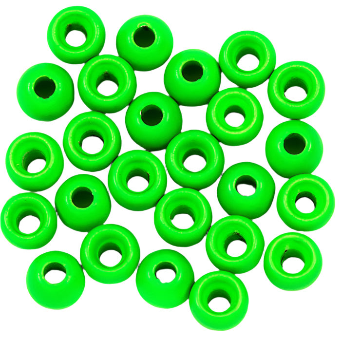BRASS COUNTERSUNK FLU GREEN FLY TYING BEADS