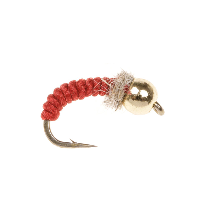 BEADHEAD FLY CADDIS WORM RED