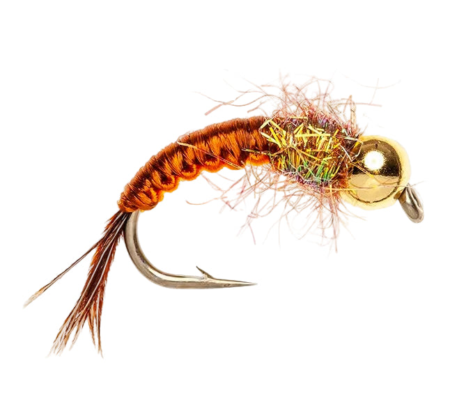 BEADHEAD FLY WOVEN CZECH NYMPH RUSTY BH