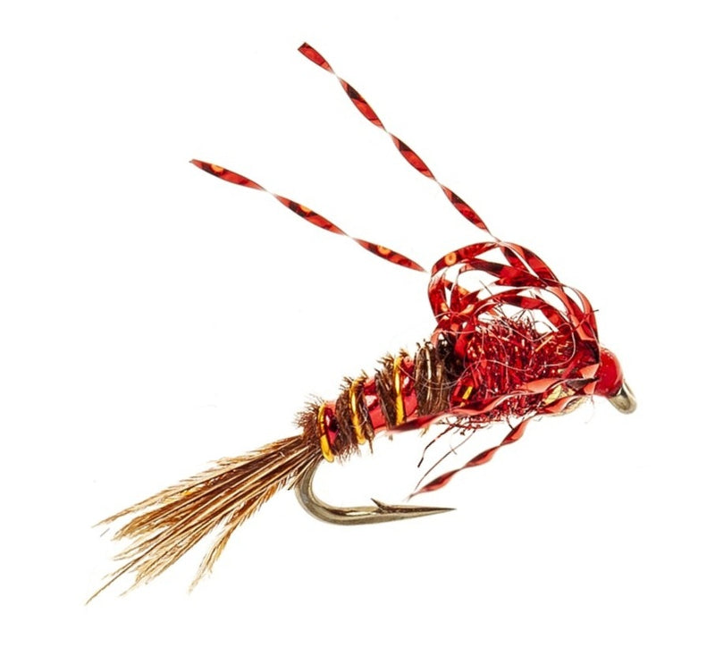 BEADHEAD FLY BUBBLEBACK EMERGER RED