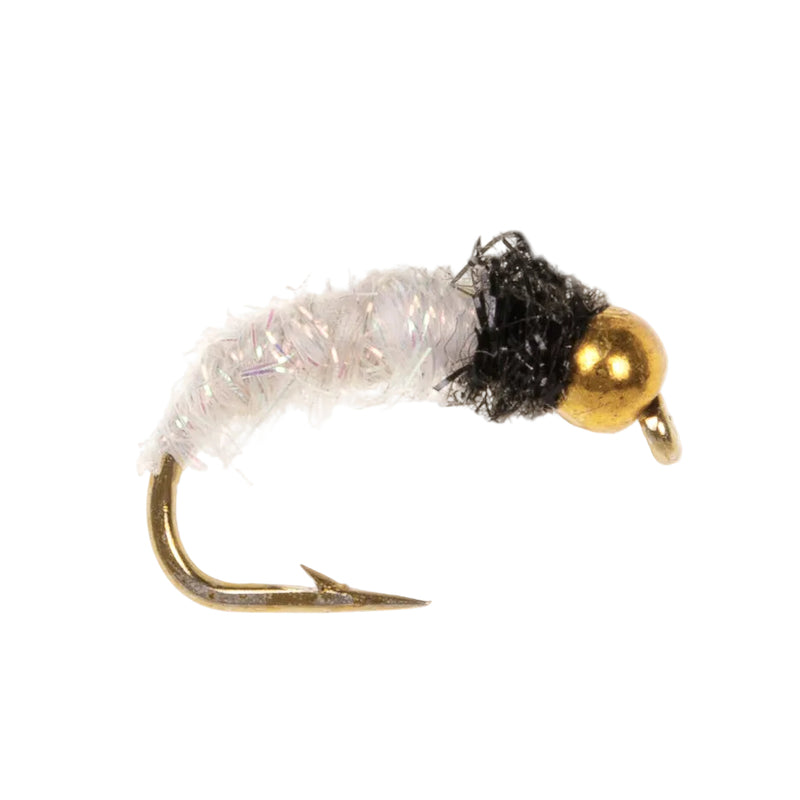 BEADHEAD FLY BRITE LITE LARVA CADDIS PEARL BH