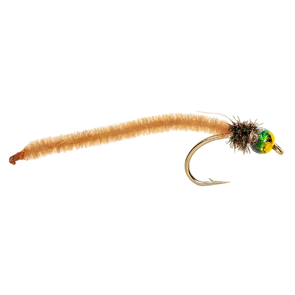 BEADHEAD FLY TAN WORM RAINBOW BH