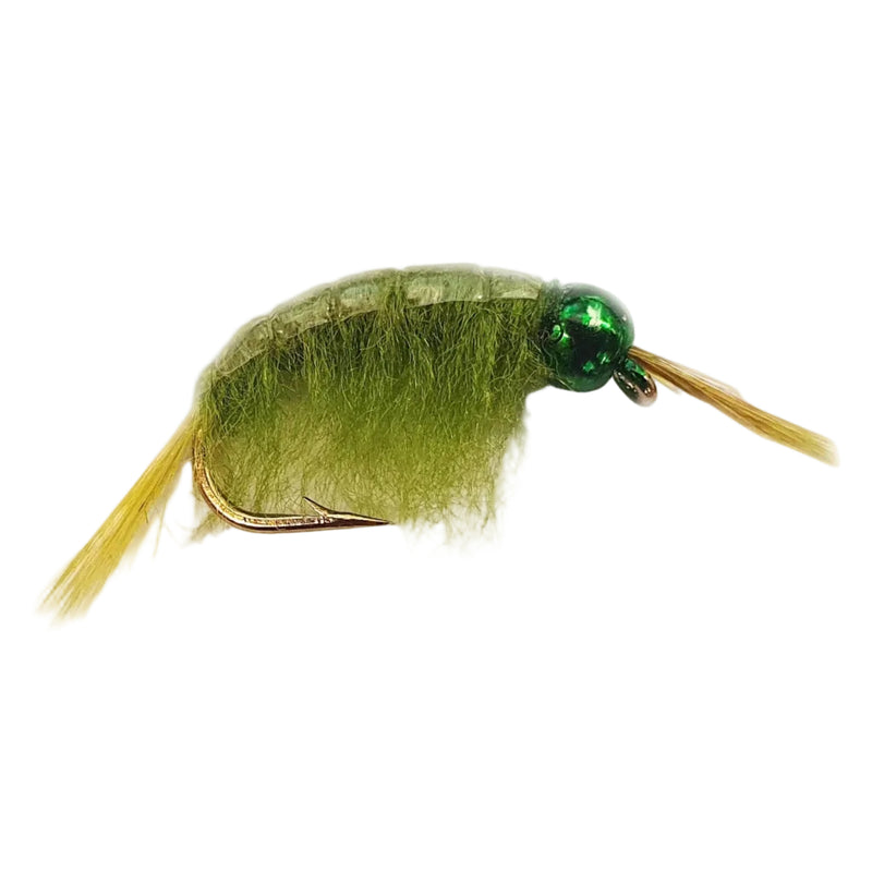 BEADHEAD FLY OLIVE SCUD MET GREEN BH