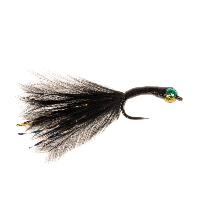 BEADHEAD BARBLESS FLY TROUT TIPPLE BLACK RAINBOW BL