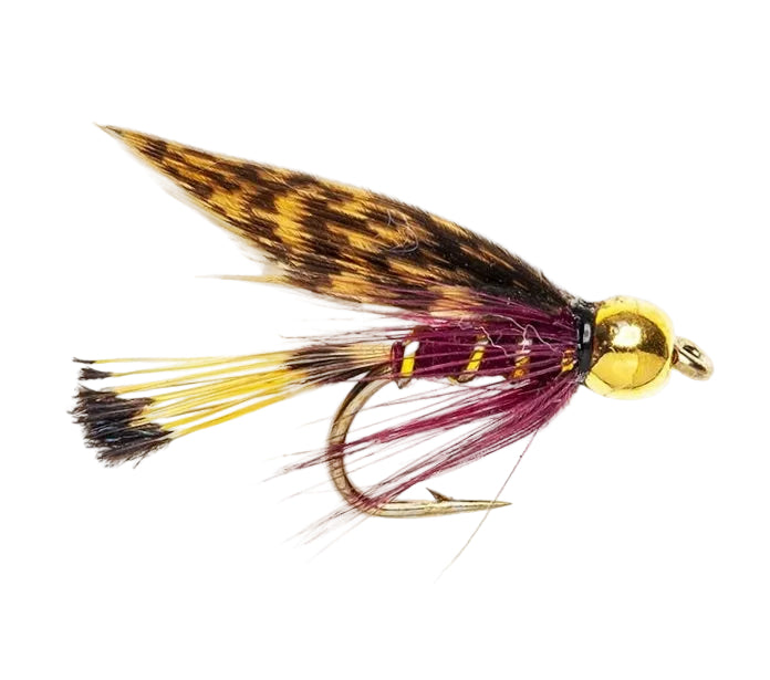 BEADHEAD FLY GROUSE & CLARET GOLD BH