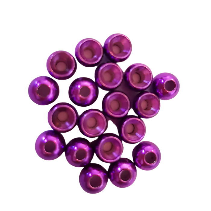 BRASS COUNTERSUNK MET PURPLE FLY TYING BEADS