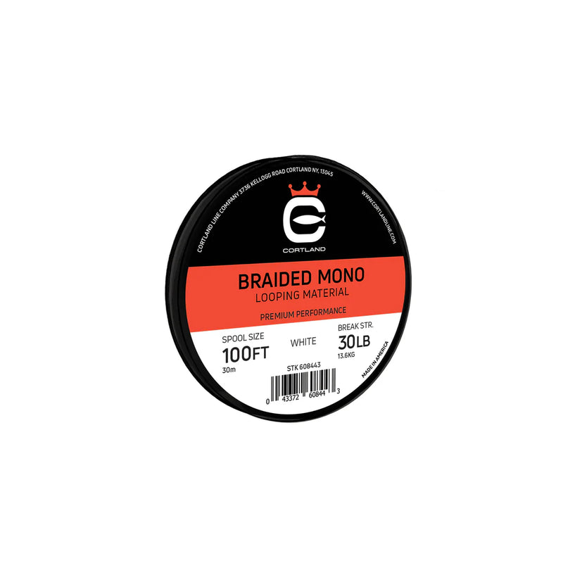 CORTLAND BRAIDED MONO LOOPING MATERIAL FLYLINE EXTENSIONS  WHITE