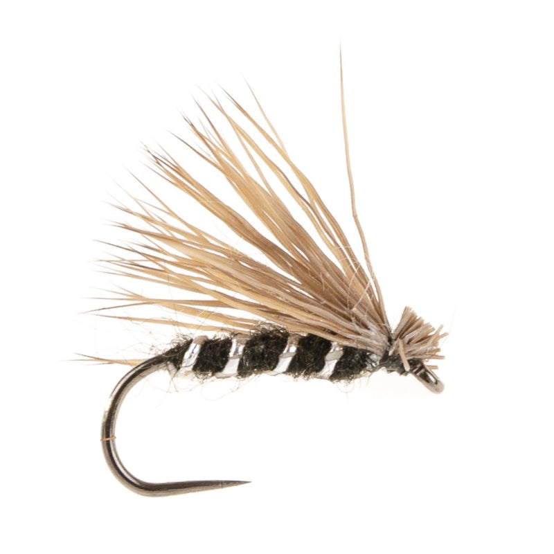 CADDIS/SEDGE BARBLESS FLY BLACK ELK HAIR EMERGER