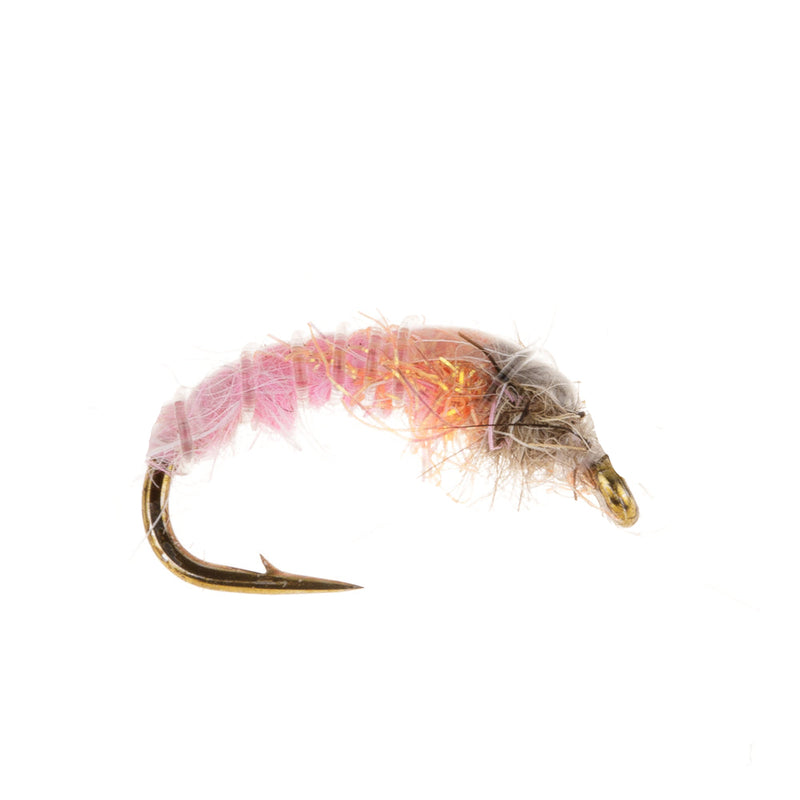 CZECH NYMPH FLY PINK ORANGE HEAD