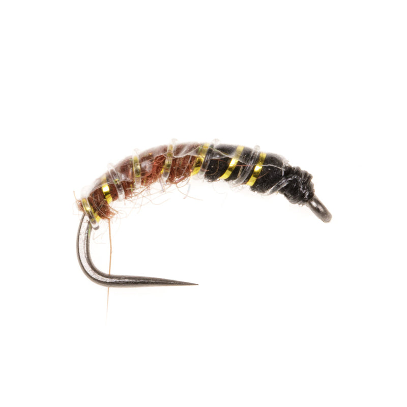 CZECH NYMPH BARBLESS FLY SLIM LINE CZECH NYMPH BROWN HOLO