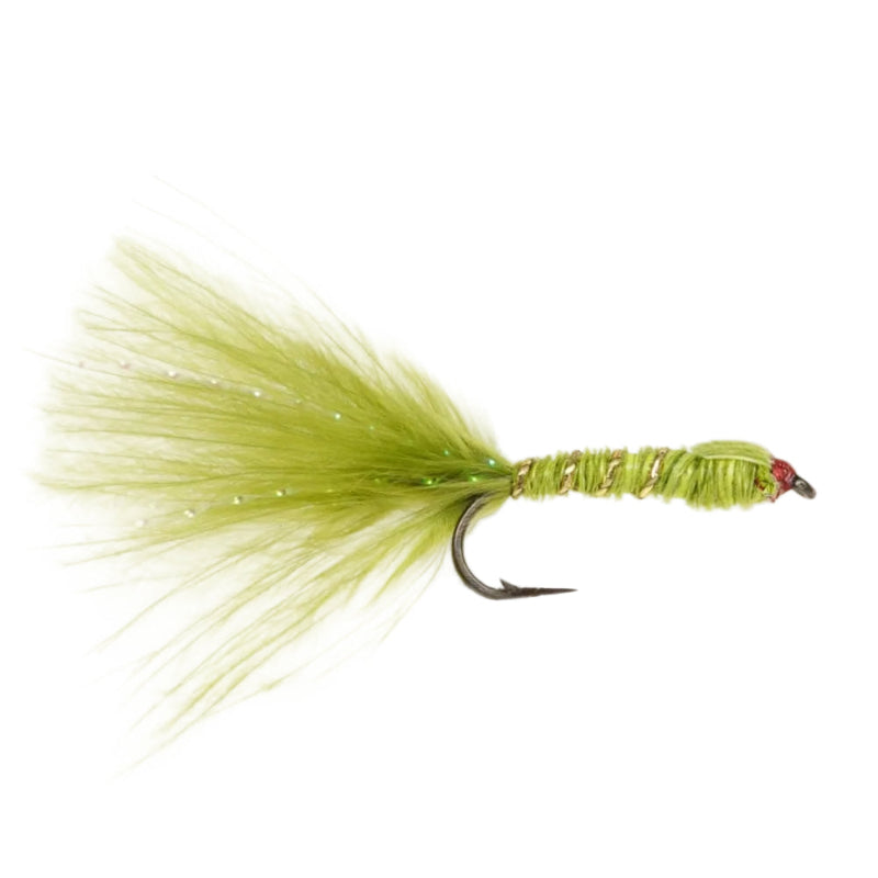 DAMSEL FLY MARABOU OLIVE WEIGHTED DAMSEL