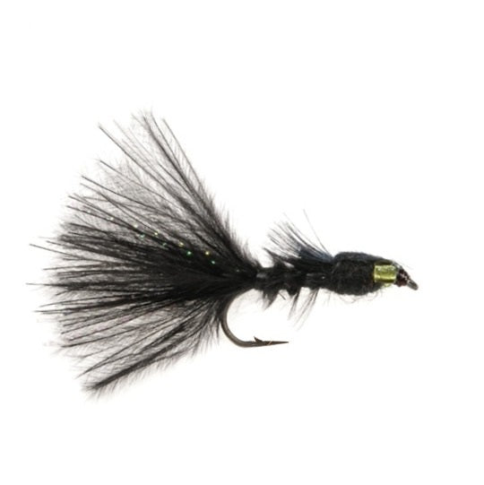 DAMSEL FLY BEAD EYE BLACK WEIGHTED DAMSEL