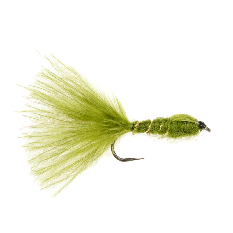 STILLWATER BARBLESS FLY MARABOU OLIVE DAMSEL