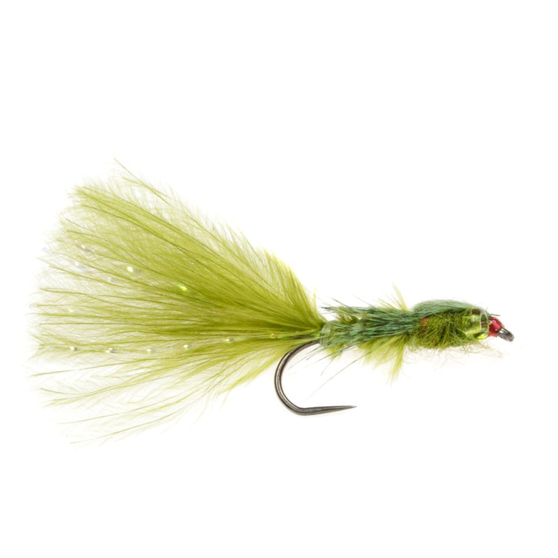 STILLWATER BARBLESS FLY BEAD EYE OLIVE WEIGHTED DAMSEL