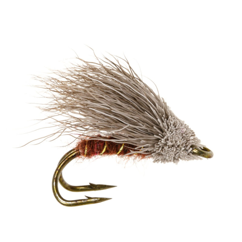 TROUT DOUBLE FLY STREAKING CADDIS BROWN