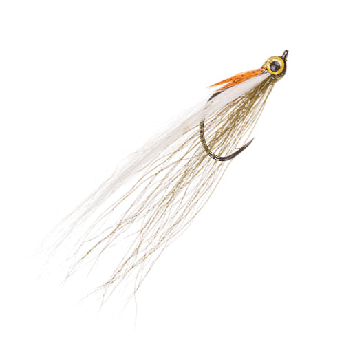 DROP SHOT MINNOW FLY OLIVE & WHITE