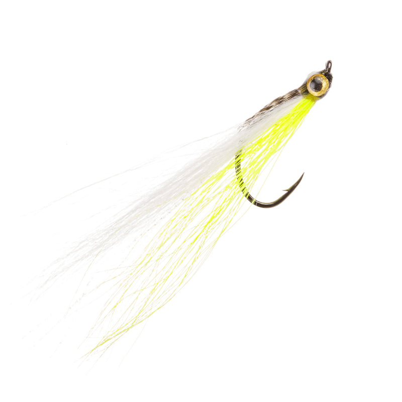 DROP SHOT MINNOW FLY YELLOW & WHITE