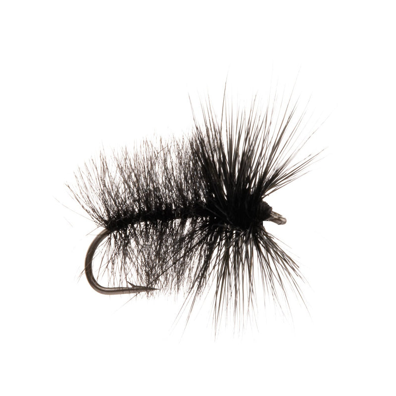 DRY HACKLED FLY BLACK GNAT
