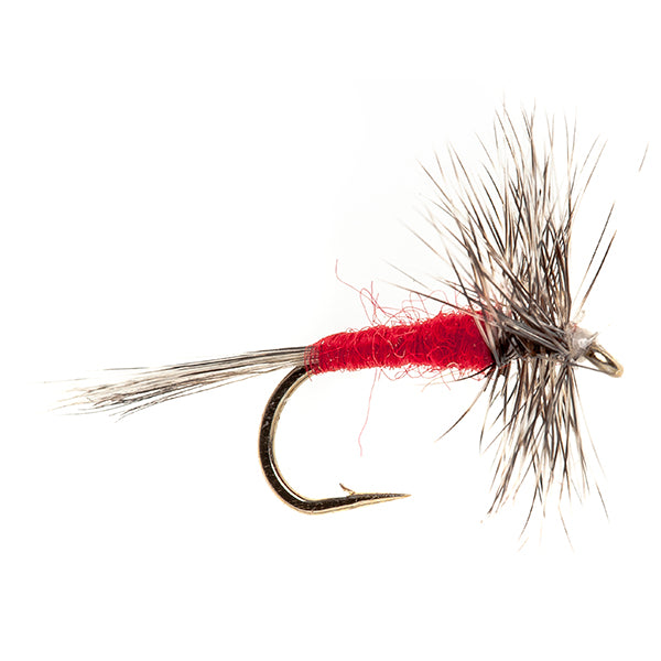 DRY HACKLED FLY BADGER & RED