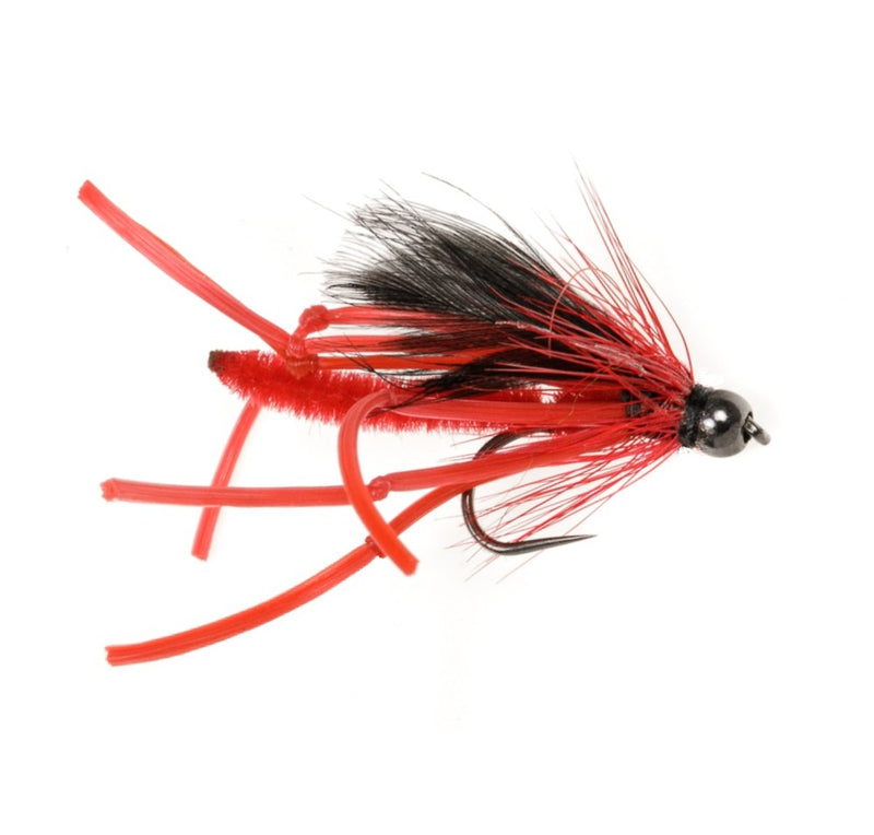 DADDY LONG LEGS BARBLESS FLY RED RUBBER BEADHEAD DADDY LONGLEGS