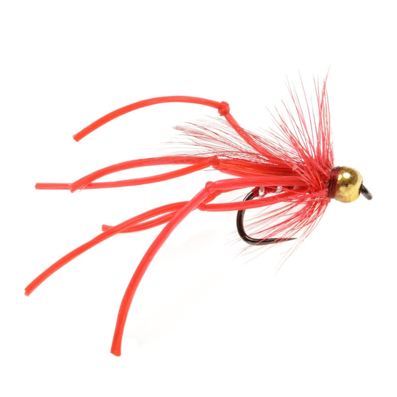 DADDY LONG LEGS BARBLESS FLY BEADHEAD RED FLEXI FLOSS DADDY LONGLEGS