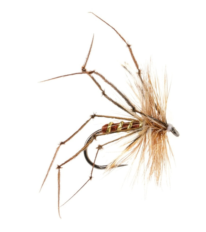 DADDY LONG LEGS BARBLESS FLY BROWN BODY DADDY LONGLEGS