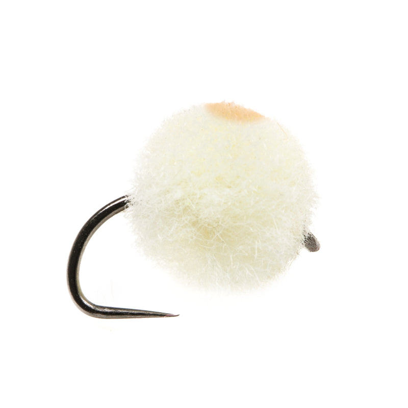 STILLWATER BARBLESS FLY CREAM ORANGE DOT EGG
