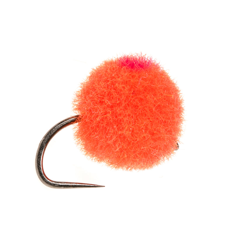STILLWATER BARBLESS FLY ORANGE FLAME DOT EGG