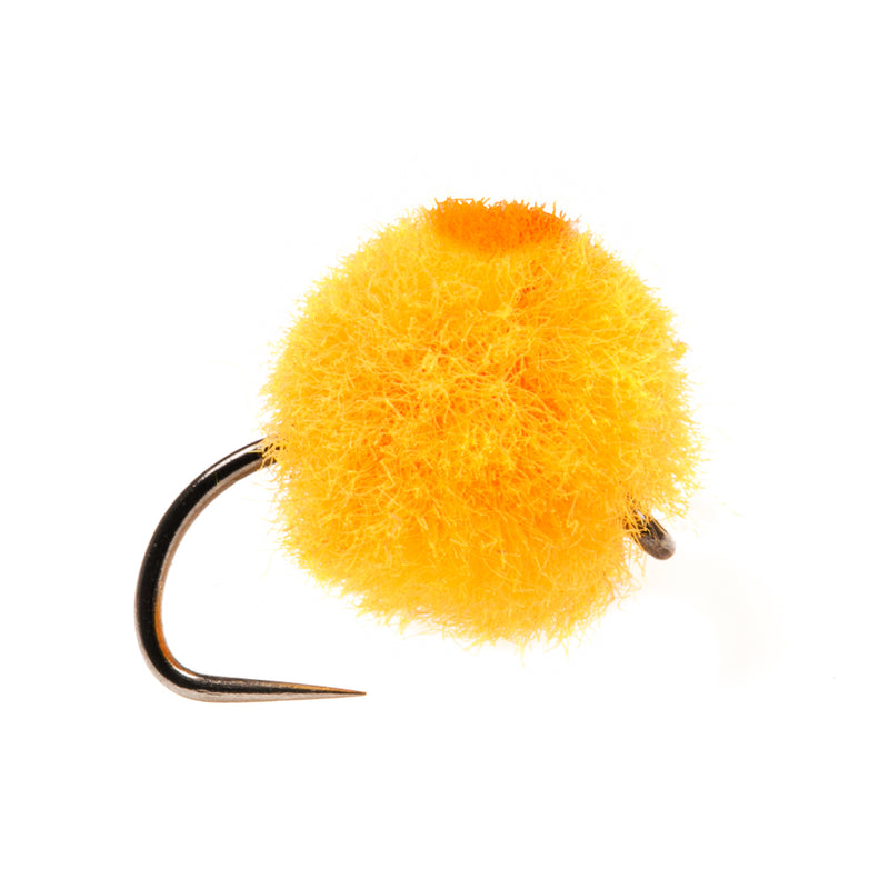 STILLWATER BARBLESS FLY ORANGE RED DOT EGG