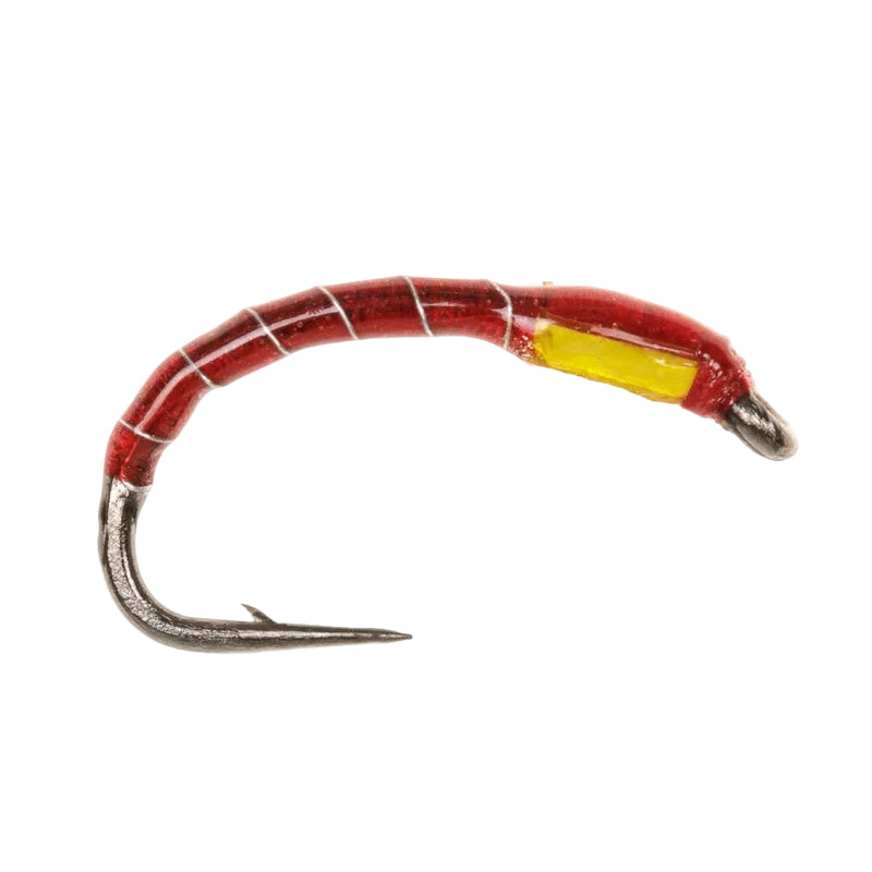 BUZZER FLY RED  & YELLOW CHEEKS HOLO RIB EPOXY BUZZER