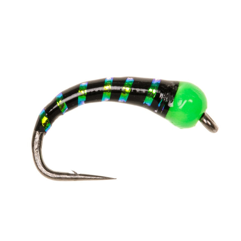 BUZZER FLY HOT HEAD GREEN BLACK & PEARL RIB BUZZER