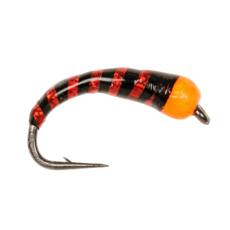 BUZZER FLY HOT HEAD ORANGE BLACK & PRED HOLO RIB BUZZER